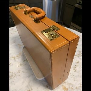 Vintage briefcase luggage high grain cowhide briefcase